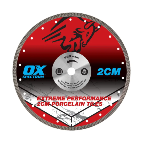 OX Pro 2cm Porcelain Cutting Blade 300/20mm