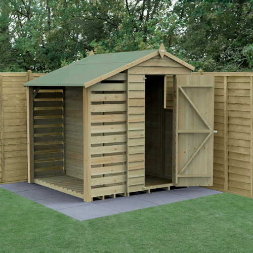 4Life Apex Shed 4X6 - Single Door - 1 Window -  With Lean-To (Home Delivery)