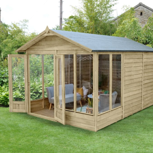 4Life Apex Summerhouse 8X12 - Double Door - 6 Window (Installed)