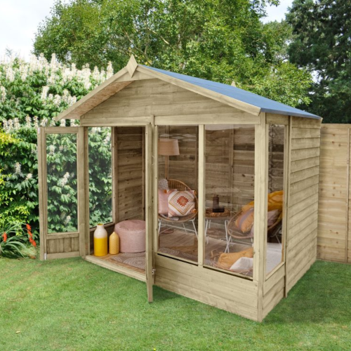 4Life Apex Summerhouse 8X6 - Double Door - 4 Window (Installed)