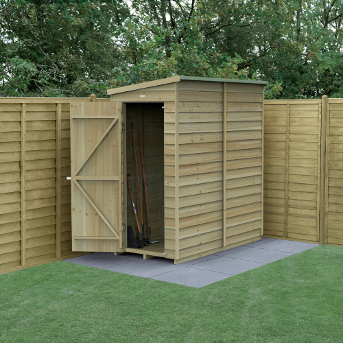 4Life Pent Shed 6X3 - Single Door - No Windows (Installed)