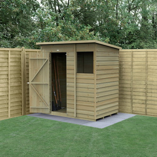 4Life Pent Shed 6X4 - Single Door - 1 Window (Home Delivery)