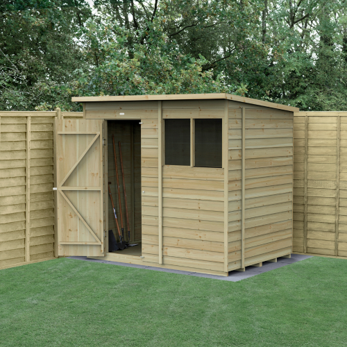 4Life Pent Shed 7X5 - Single Door - 2 Windows (Home Delivery)
