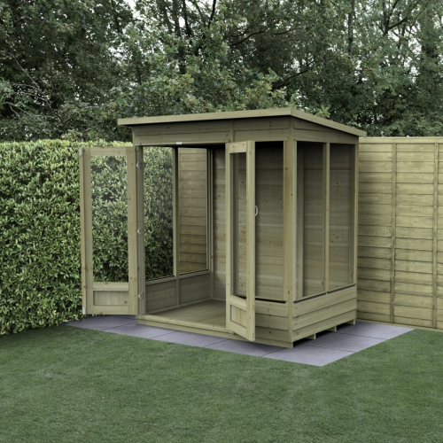 4Life Pent Summerhouse 6X4 - Double Door - 5 Window (Installed)