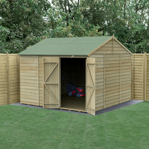 4Life Reverse Apex Shed 10X10 - Double Door - No Windows (Installed)