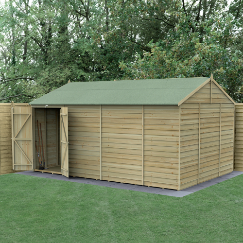 4Life Reverse Apex Shed 15X10 - Double Door - No Windows (Home Delivery)