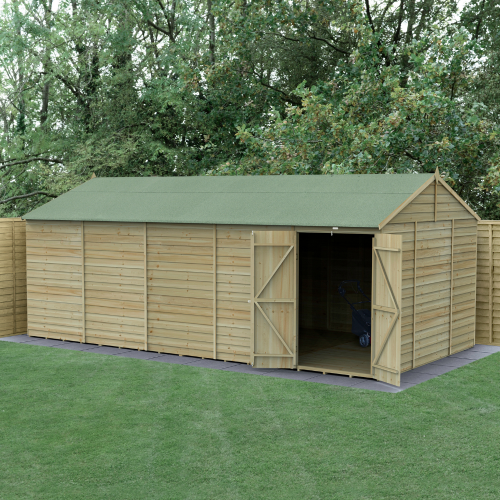 4Life Reverse Apex Shed 20X10 - Double Door - No Windows (Installed)