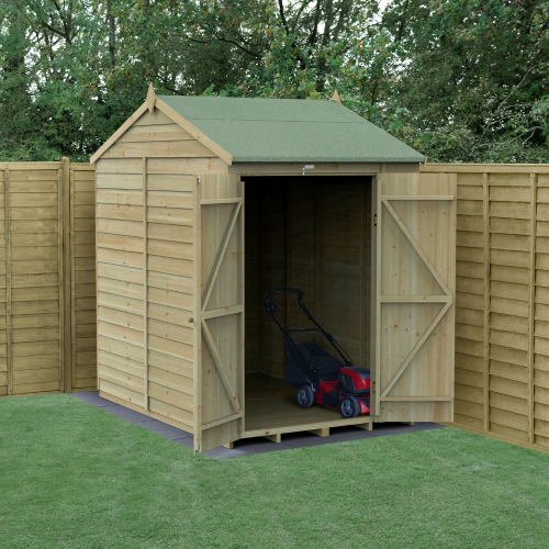 4Life Reverse Apex Shed 5X7 - Double Door - No Windows (Installed)