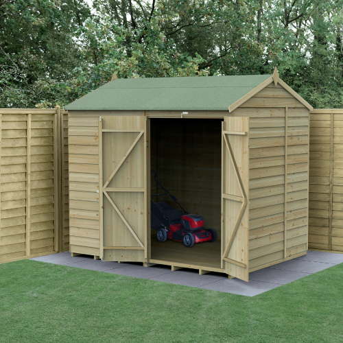 4Life Reverse Apex Shed 8X6 - Double Door - No Windows (Home Delivery)