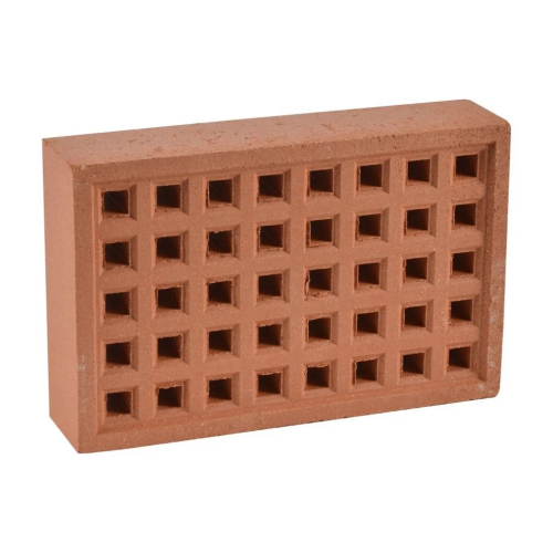 Square Hole Clay Air Brick "9 x "6 Red Terracotta