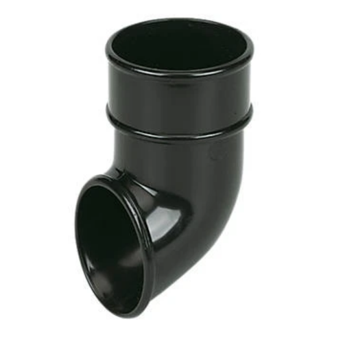 68mm Round Downpipe Shoe Black