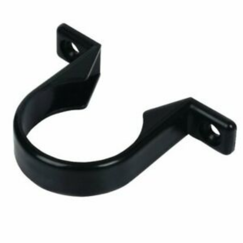 110mm Round Pipe Bracket Black