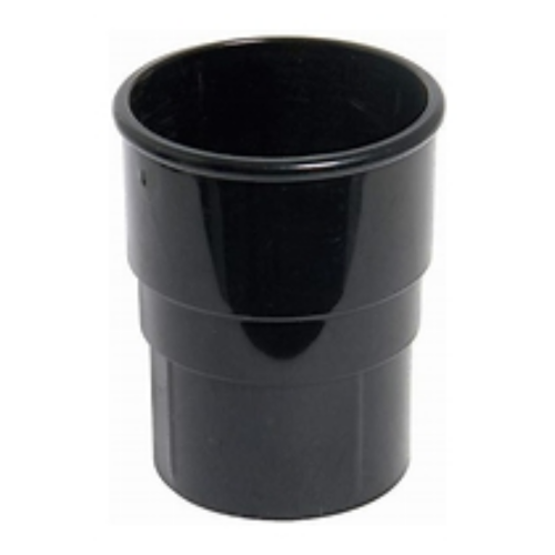68mm Round Downpipe Connector/Socket Black