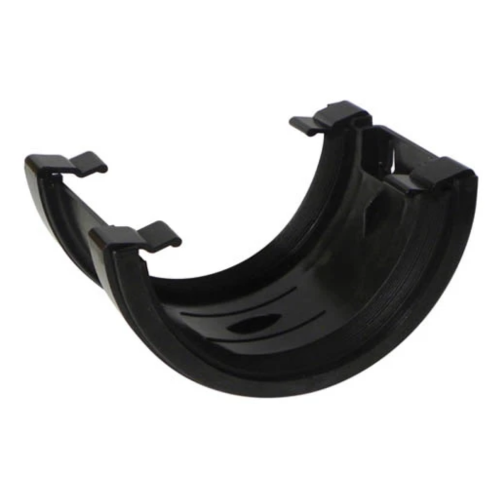 112mm Half Round Union Bracket Black 