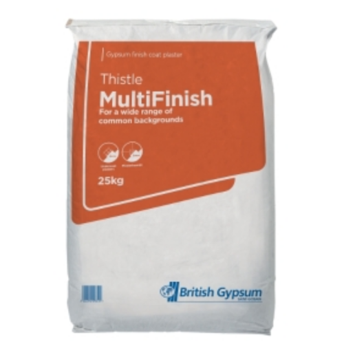 British Gypsum Thistle MultiFinish Coat Plaster 25kg