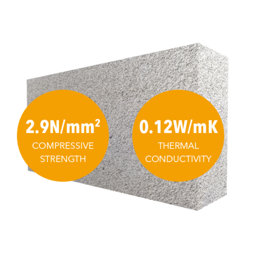 Mannok Thermalite Aircrete Standard 100mm 3.6N/mm2 Block