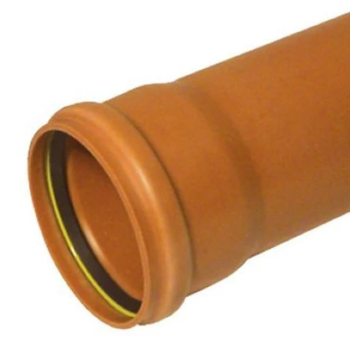 110mm Underground Pipe 3m Single Socket