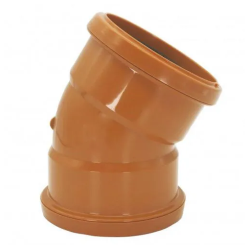 110mm Underground 30Deg Bend Double Socket Terracotta