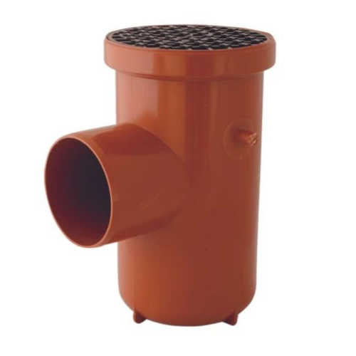 110mm Underground Plain Bottle Gulley Terracotta