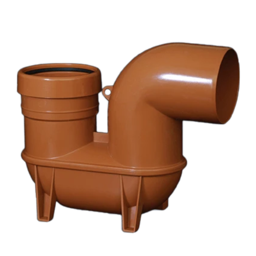 110mm Underground Lowback P Trap Terracotta