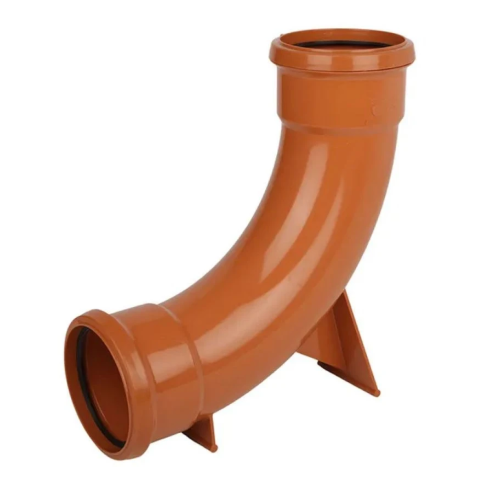 100m Underground 87.5Deg Rest Bend Double Socket Terracotta