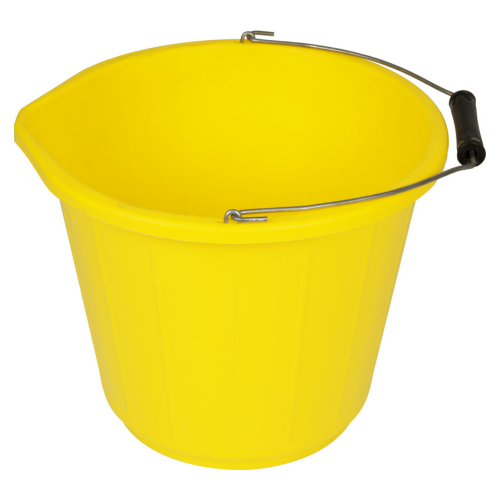 Heavy Duty Builders Bucket Yellow 14L