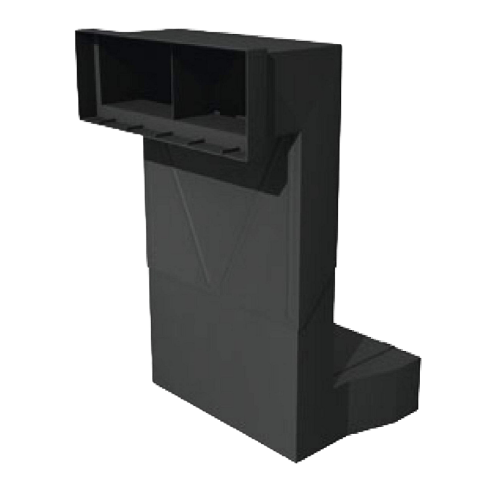 Telescopic Underfloor Vent Black