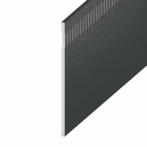 Aquacell Upvc Vented Multi-Purpose Soffit Board Black Woodgrain 175mm x 9mm x 5m
