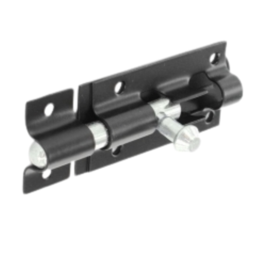 Tower Bolt Straight Black 150mm