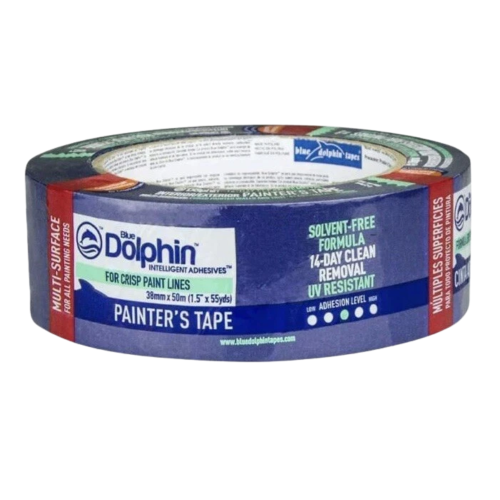 Dolphin Blue Water Resistant Exteriror Masking Tape 38mm