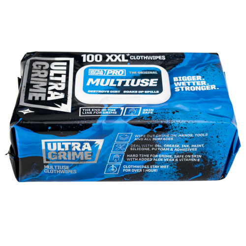 UltraGrime Pro XXL+ Multiuse Clothwipes Pack of 100