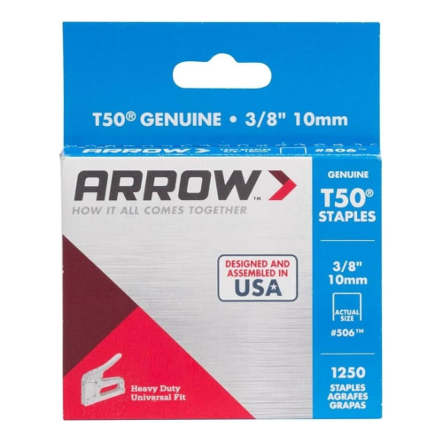 Arrow Staples T50 10mm 1250Pack