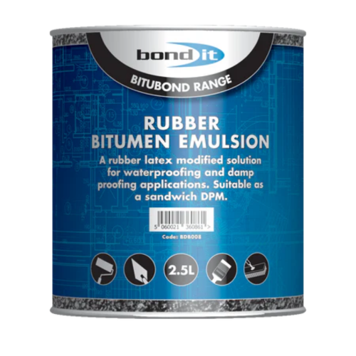 Bond it Rubber Bitumen Emulsion Black 2.5L
