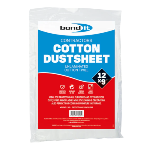 Bond It Cotton Twill Dust Sheet 12ft x 9ft