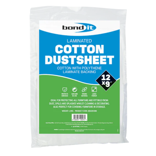 Bond It Laminated Cotton Twill Dust Sheet 12ft x 9ft