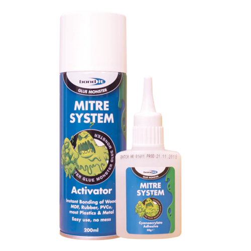 Bond It Monster Mitre Bonding System Kit Superglue And Activator 50g & 200ml