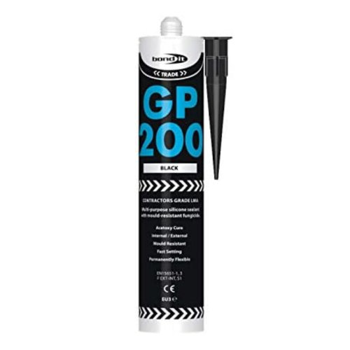 Bond It GP200 Contractors Grade Silicone Sealant Black 275ml