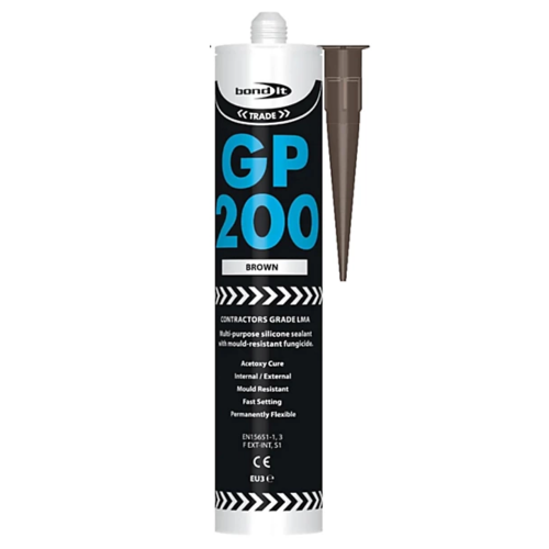 Bond It GP200 Contractors Grade Silicone Sealant Grey 275ml