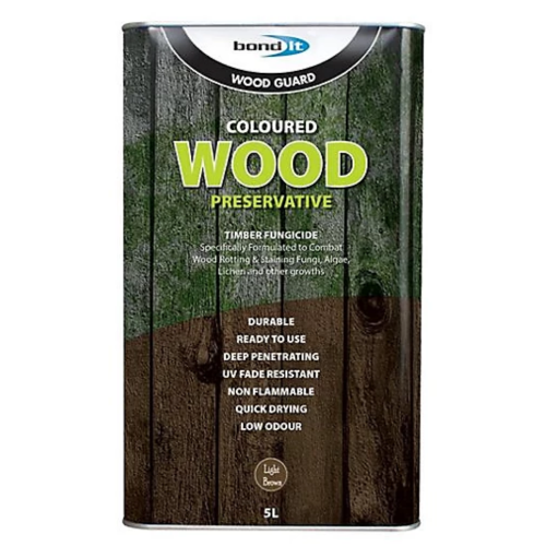 Bond It Universal Coloured Wood Preserver Light Brown 5L