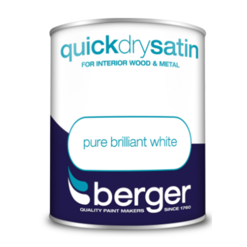 Berger Satin Sheen Brilliant White 1.25L