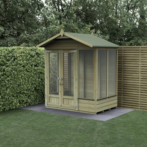 Beckwood Apex Summerhouse 6X4 - Double Door - 5 Windows (Home Delivery)