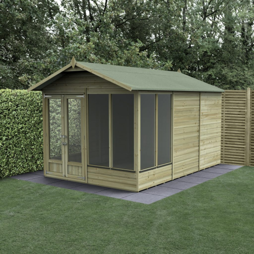Beckwood Apex Summerhouse 8X12 - Double Door - 6 Windows (Home Delivery)