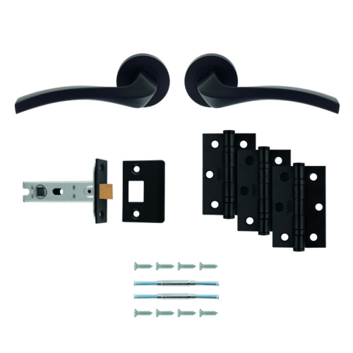 Carlisle Brass Sines Door & Latch Ultimate Pack Matt Black 
