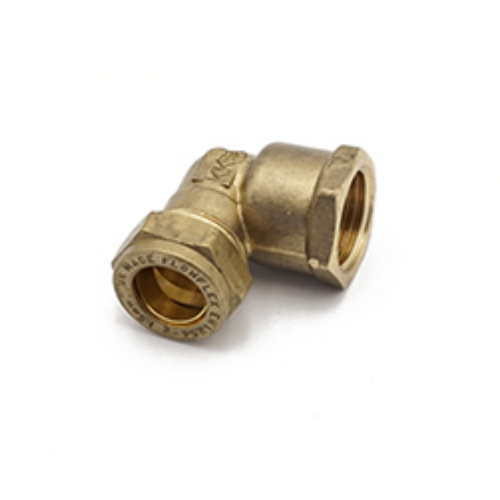 Compression Female iron Elbow 15mm x 1/2"