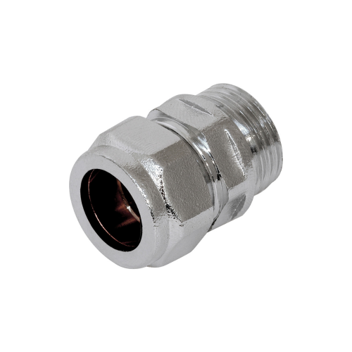 Compression Coupling Male Iron Chrome Plated 15mm x 1/2"