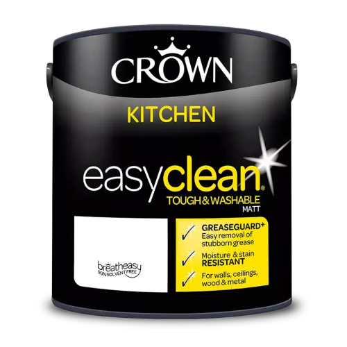 Crown Easyclean Kitchen Emulsion Brilliant White 2.5L