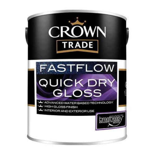Crown Trade Fastflow Quick Dry Gloss White 1L