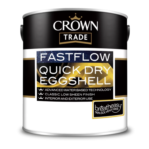 Crown Trade Fastflow Quick Dry Eggshell White 2.5L