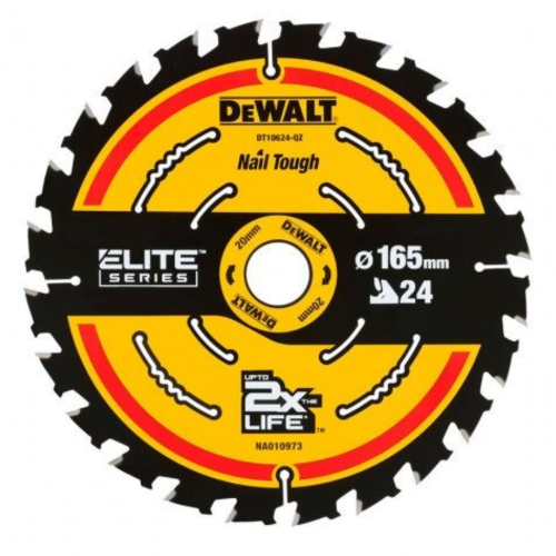 Dewalt Elite Framaing Circular Saw Blade 165mm x 20mm x 24T