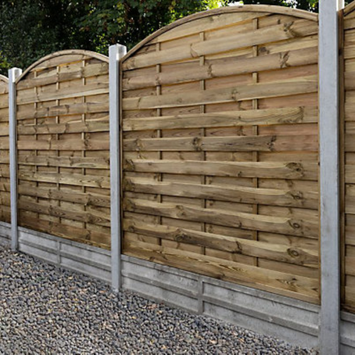1.8M X 1.8M Pressure Treated Decorative Dome Top Fence Panel - Pack Of 3 (Home Delivery)